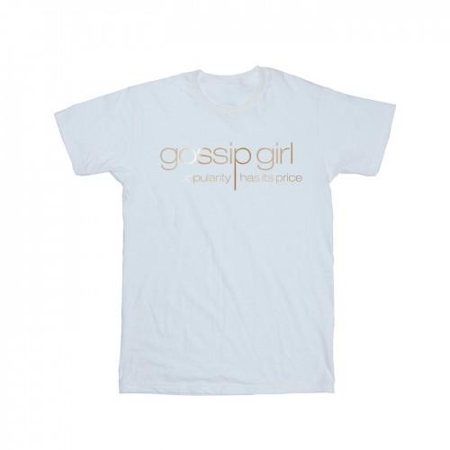 Gossip Girl Womens/Ladies Gold Logo Cotton Boyfriend T-Shirt