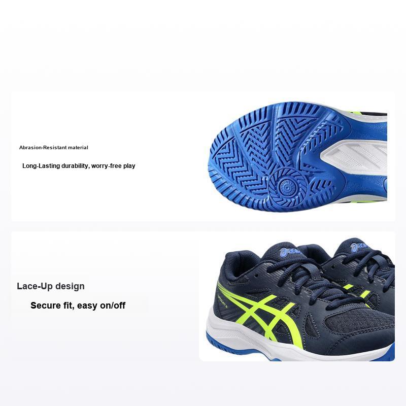 Asics Upcourt 6 GS Midnight Safety Yellow Kids Sneakers Blue 1074A045-401