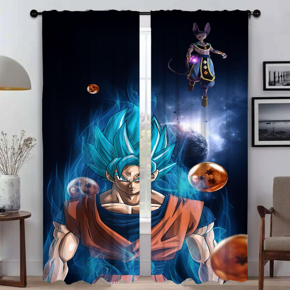 Tende da Cucina Camera dei Bambini D-Dragon-ballS Tende Antizanzare 2 Pezzi Tenda a Rullo per Finestra Tende Divisorie Tulle per Camera da Letto