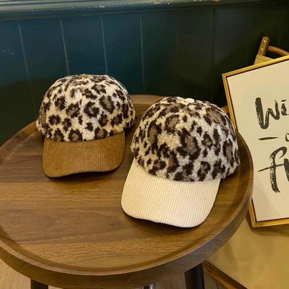 Adjustable Plush Baseball Cap Windproof Winter Baseball Cap  for Women Men Girls