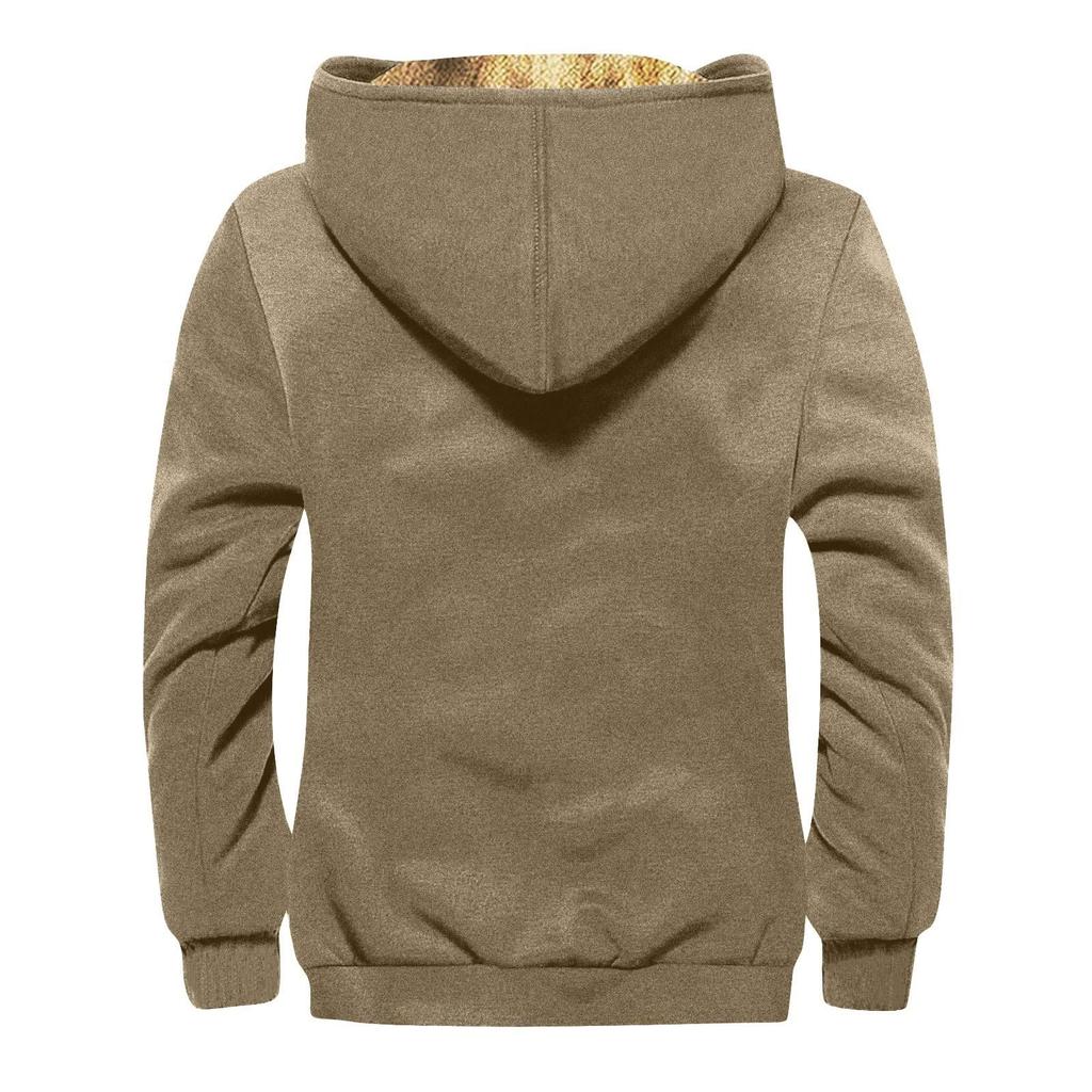 Veste de couleur unie pour hommes Veste à capuche zippée tendance printemps et décontractée pour hommes