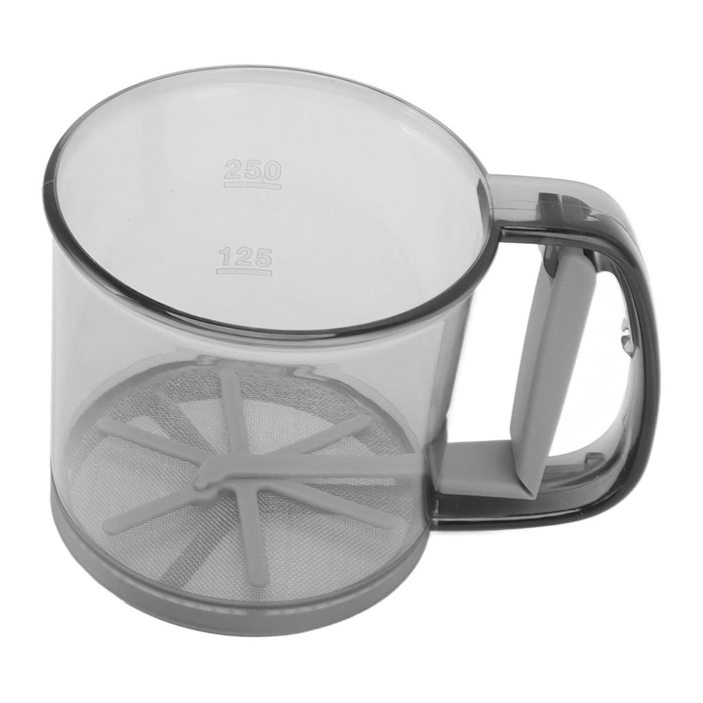 Handheld Flour Sifter Uniform Sieve Holes Semi Automatic Flour Strainer Cup for Baking Pastry Tools