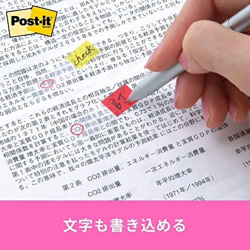 [.co.jp limited] Post-it film sticky notes 6 colors 44x10mm 20 sheets x 11 pads 6831M-AM
