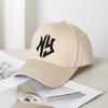 NY letter embroidered baseball cap for men and women, versatile for daily leisure, city shopping style