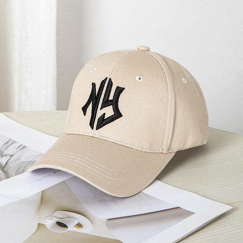 NY Letter Embroidered Duckbill Cap, Spring and Summer Sun Hat, Street Soft Top Baseball Cap, Versatile