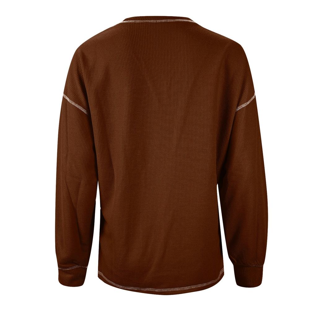 Women's Long Sleeve T-Shirt Loose Casual Long Sleeve Sweatshirt With Pockets