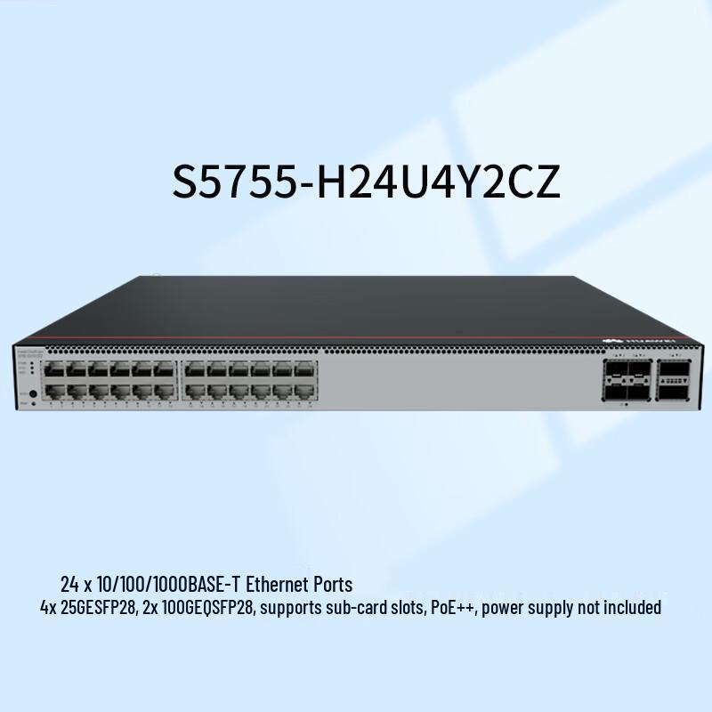 

Huawei S5755-H24U4Y2CZ Enterprise Layer 3 PoE++ Core Switch