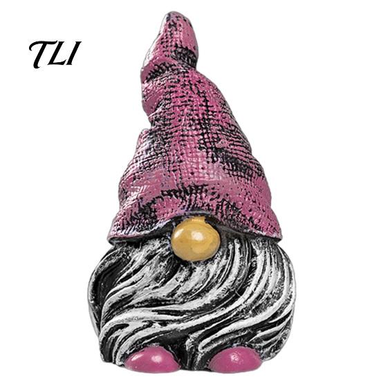 Garden Gnome Figurines Colorful Hat Resin Statue, Faceless Dwarf Figurine with Wrinkled Hat, Weather Resistant Statues Waterproof Ornament,