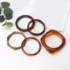 Fashion Polygon Resin Bracelet Classy Brown Leopard Mottled Bangle Jewelry All-Matching Accessories Gift for Valentines Day