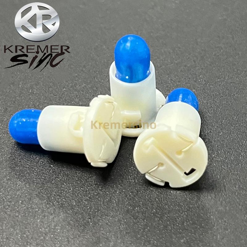 10pcs T5 Bulbs Lamps 12V 1.4W Gauge LED Indicator Bulbs LED Light Dashboard Side Interior Dash Car Bulbs Lamps