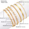 European and American style bracelets, high-end, personalized, light luxury chain gold jewelry, silver titanium steel niche jewelry for women