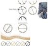 5/6Pcs Spiral Circle Zinc Alloy Metal Round Three-Speed Knotted Silk Scarf Buckle European And American Knot scarf buckle Style