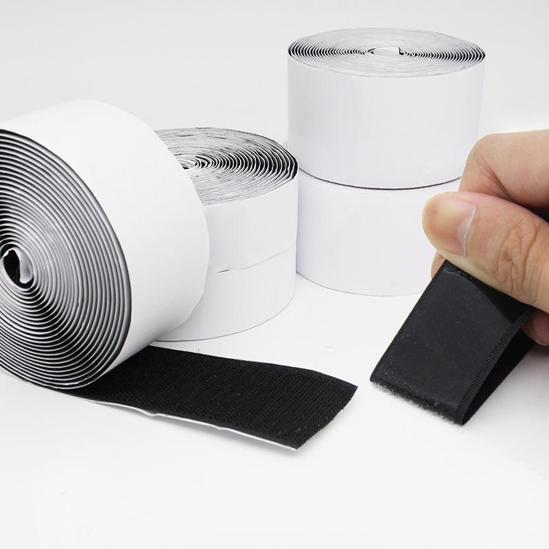 20-110mm Wide Self-Adhesive Hook and Loop Tape - Trace-Free Double-Sided Velcro Tape