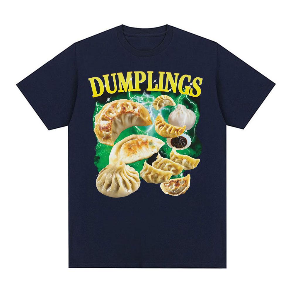 Funny Food Dumpling Crab Rangoon Meme T Shirt Men Women Fashion 90s Vintage Homage T-shirts Casual Crewneck Short Sleeve T-shirt