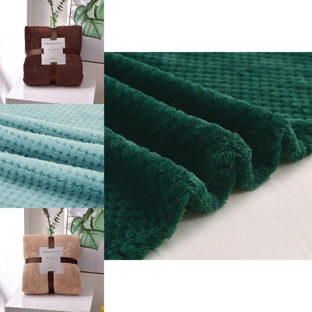 Weiche und kuschelige Popcorn-Waffeldecke Fleece-Überwurf Perfekt für Camping oder Filmabend auf der Couch