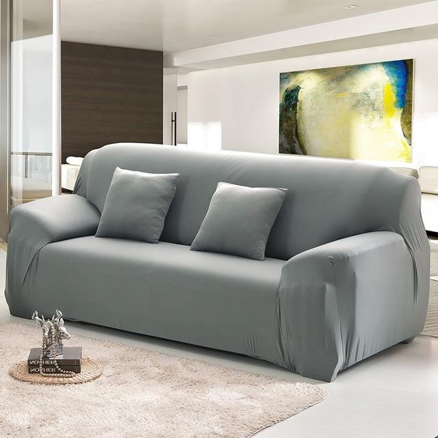 Elastic Solid Color Sofa Covers for Living Room Sofa Cover Corner Couch Cover Slipcover Armchair Protector 1 /2 /3 /4 Seater