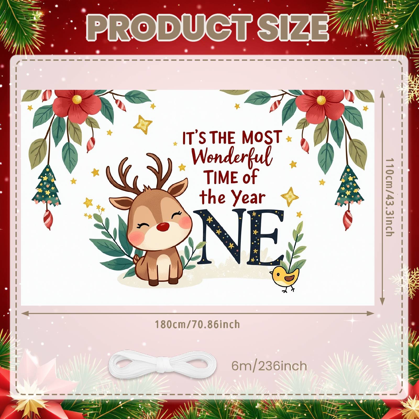Festive Backdrop Gold Stars Holiday Backdrop Winter Background Cute Christmas Banner For Winter Celebration Christmas Decor
