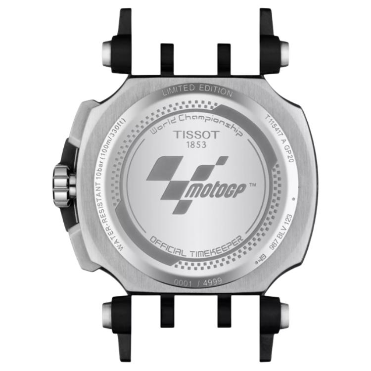 Tissot Quartz Movement Men's Watches Watch 47.6mm Black Dial Stainless Steel Case Rubber Strap T115.417.27.051.01