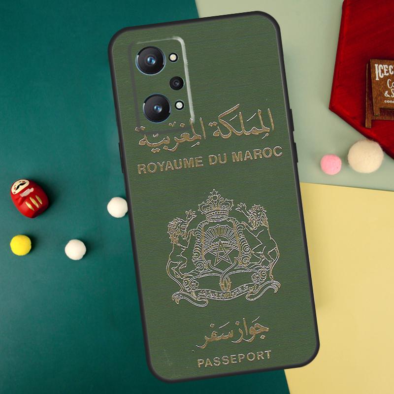 Morocco Flag Passport For Realme GT7 Pro 15 13 10 11 12 14 Pro Plus C55 C71 C75 C67 C63 C61 C53 C35 C65 GT6 Case