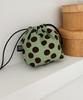 Sogonsogon Dot Green String Pouch W