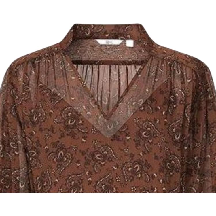 Uniqlo X Clare Waight Keller Collaboration Printed Chiffon Comfortable Pleated Long Sleeve Dress Women Dresses 462602-36