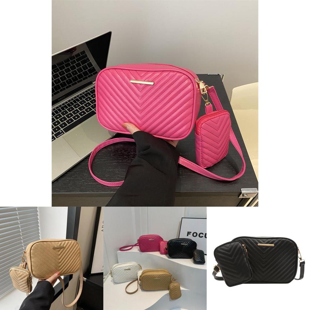 Fashionable Korean Inspired Solid Color Small Square Handbag 2024 New Trendy Design With Adjustable Shoulder Strap For Comfort