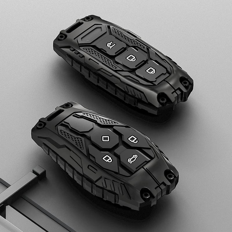 Styling Mouldings Zinc Alloy Car Smart Remote Key Cover Case Protector Holder Shell Bag For Leapmotor T03 S01 C11 C01 Type Keych