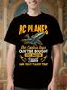 RC Plane Pilot Graphic Tshirt - Black with Bold Can't Be ...