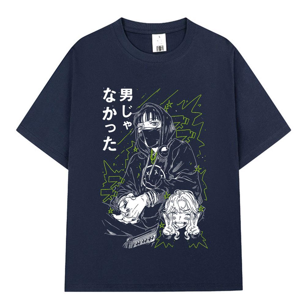 Anime The Guy She Was Interested in Wasnt A Guy At All Tshirts Unisex Women Clothing Fashion Loose T Shirts Cotton Casual T Shirt