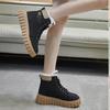 Winter New Style Comfortable Warm Fashionable Short Boots Simple Non-slip Lace-up Slim Casual Sports Riding Boots Platform Boots