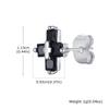 Cross Zircon Stud Earrings for Men Boys,Hip Hop Black White CZ Stone Metal Earring,Trendy Jewelry Gifts
