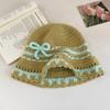 Y2K Korean-Japanese Hand Bucket Crochet Bucket Hats For Women Spring Autumn Winter Sun Cap Female Bow Designer Bob Basin Gorro