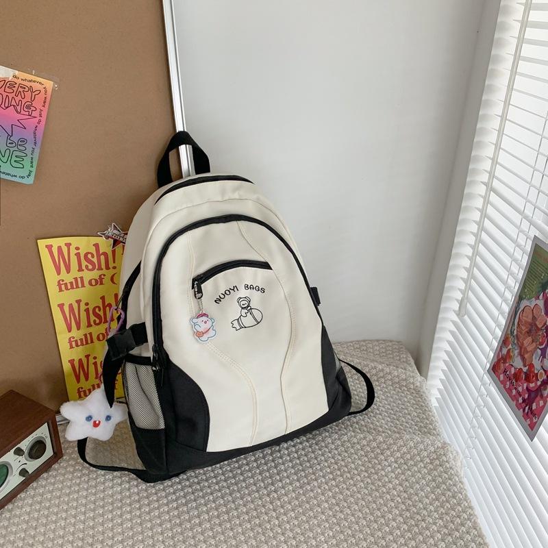 Japanese High-value Schoolbag Female Korean Ins Junior High School Student Contrasting Color Backpack Versatile Girl Small Fresh Backpack