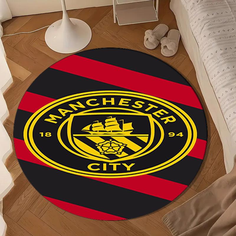 1PC rug City Football Club Round mat Home Decor, Chair rug For livingroom,Bedroom, doormat home decor Birthday Gift Christmas Gifts