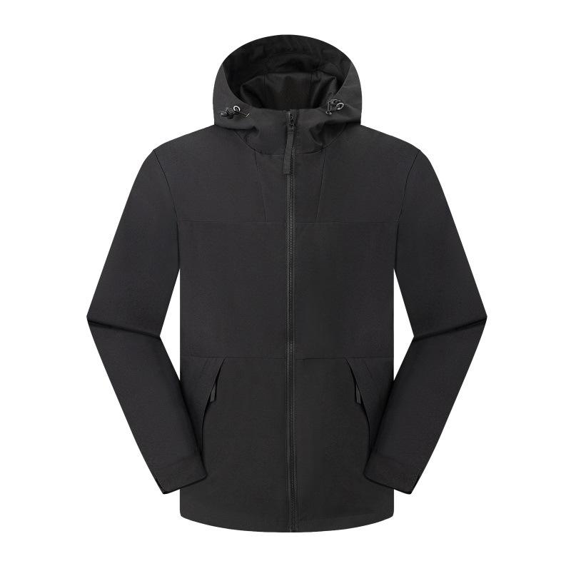 Veste d'extérieur pour hommes et femmes Printemps et Automne Assortiment de couleurs Nouvelle Vêtement d'alpinisme coupe-vent et imperméable Veste à capuche simple