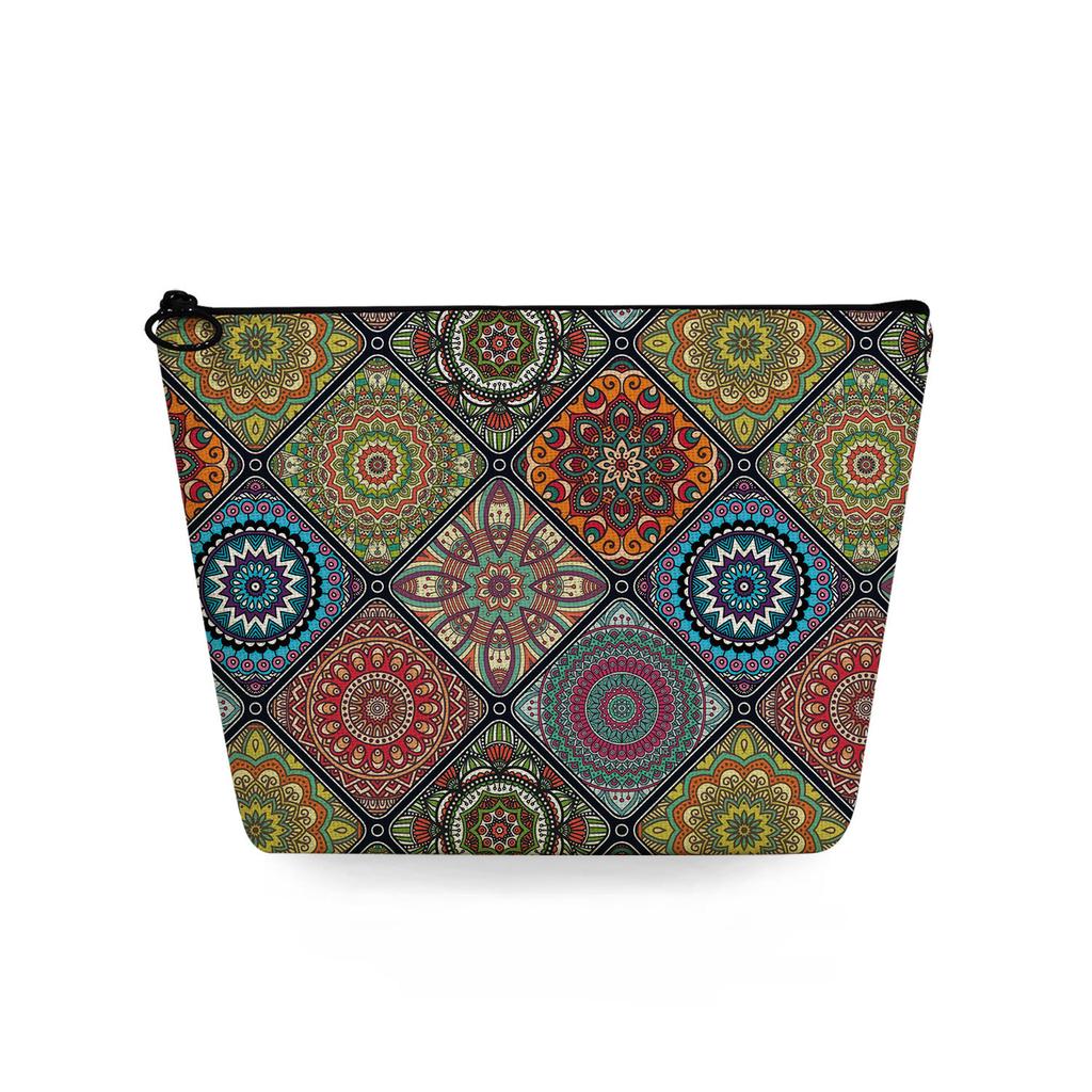 Women Flower Print Cosmetic Bag Toiletries Organize Travel Storage Case 6741 KTB