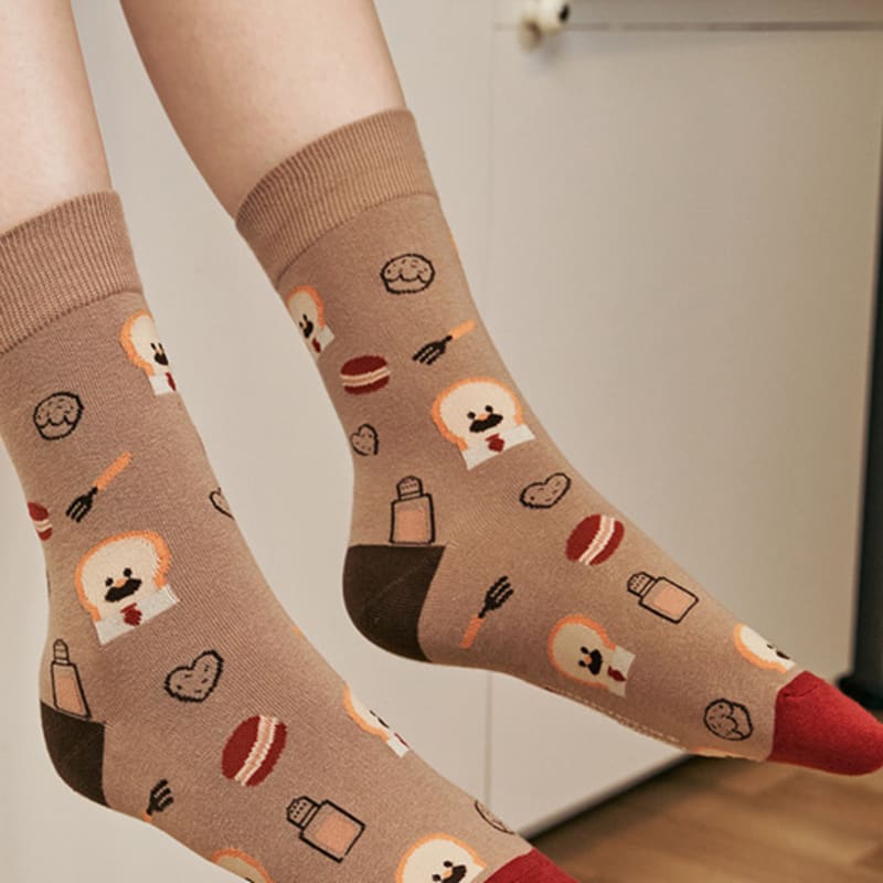 Bananasisters [2SET] Dessert Character Pattern Point Socks 2 Colors
