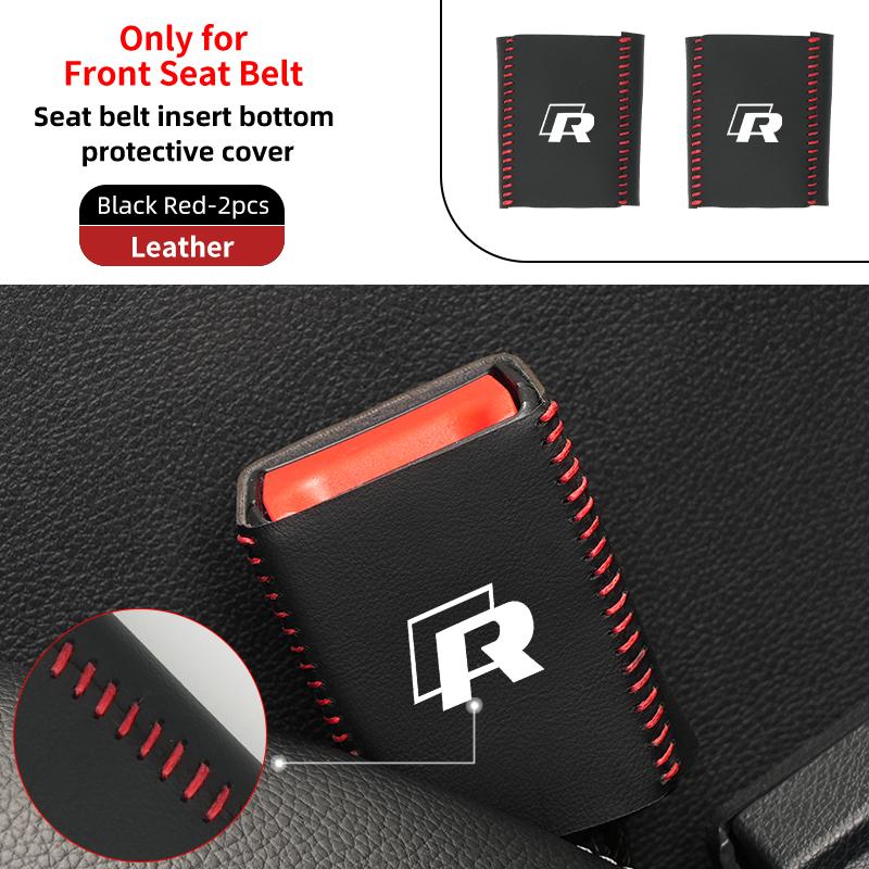 

2026 Горячий Для Volkswagen VW Кожаный Зажим-Защита Ременного Ремня Безопасности Автомобиля Заглушка Пряжки Ремень Безопасности Для VW R Tiguan CC Jetta Polo Golf Pa