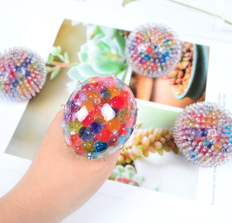 No Net Burr Release Colorful Bead Ball Massage Stress Relief Ball Pinch Music Adult & Child Squeeze Squish Stress  Kneading Toys