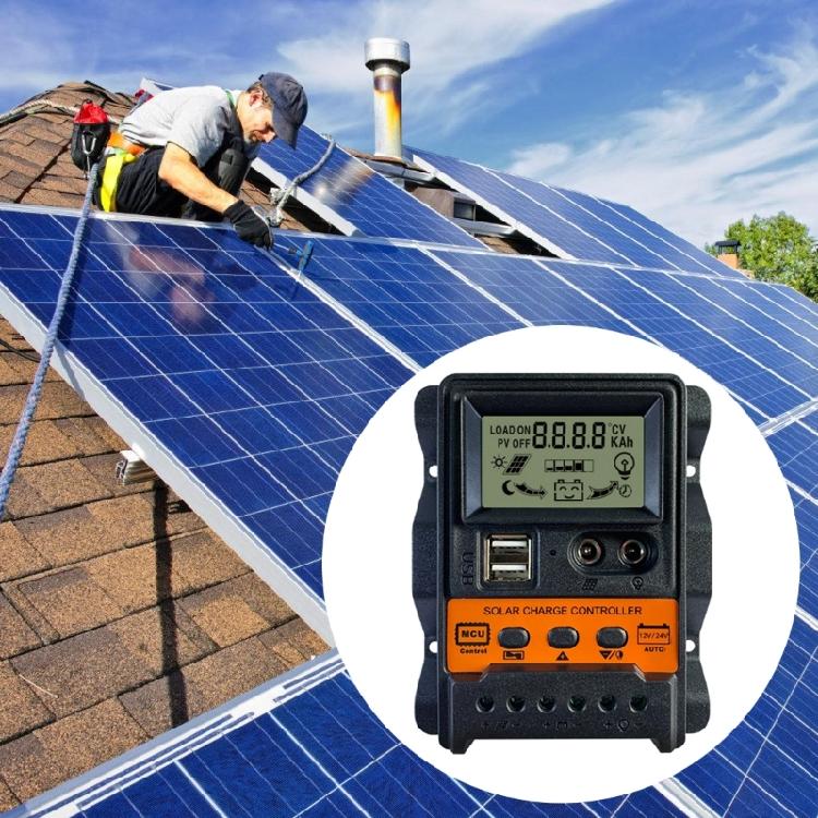 PWM Solar Charge Controller With LCD Display 10/20/30A Auto Solar Charge Battery Regulator for Electronic Device