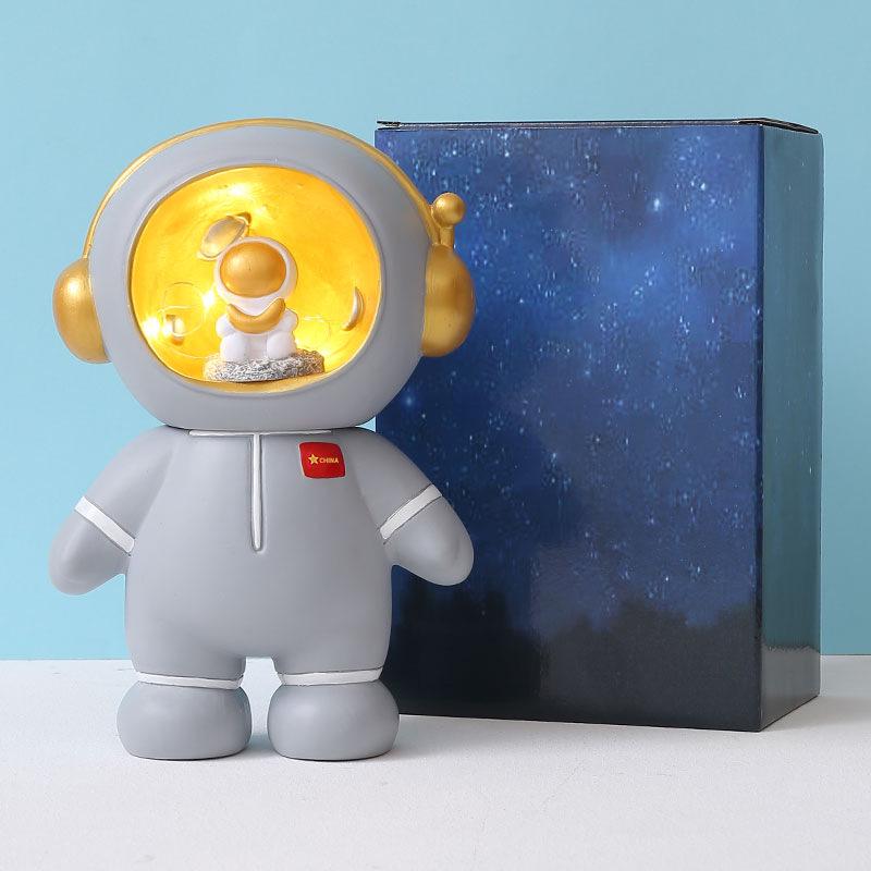 Cute Astronaut Night Light & Piggy Bank - Girls Birthday Gift & Bedroom Decor Night Light & Piggy Bank