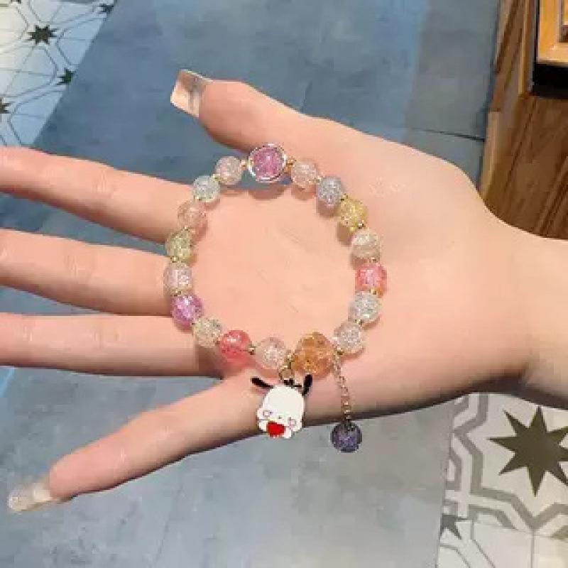 Colorful Crystal Beaded Fishtail Bracelet: Sweet, Fairy-Inspired Gift for Best Friend or Girlfriend - Perfect for May Day Outings