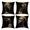 Modern African Woman Design Pillow Cover Modern Style Suitable For Office Farm Living Room Sofa