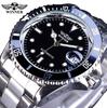 Winner Automatic Mechanical Watch Business Casual Waterproof Luminous Calendar Hollow Stainless Steel Strap Watch Male 8066
