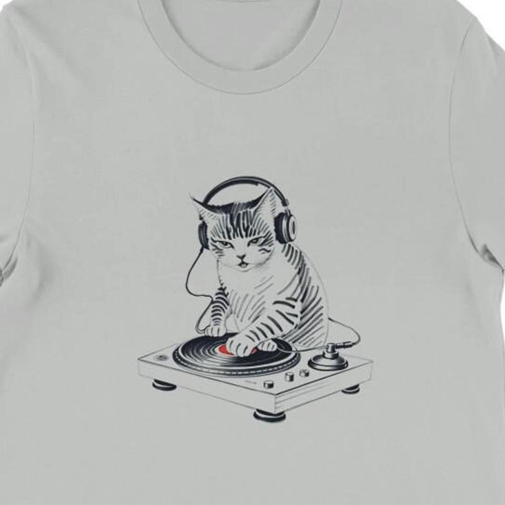 DJ Tabby Cat Shirt , Unisex, Animal Lover Shirt, Funny Animal T-shirt, Gifts For Him, Gifts for Her
