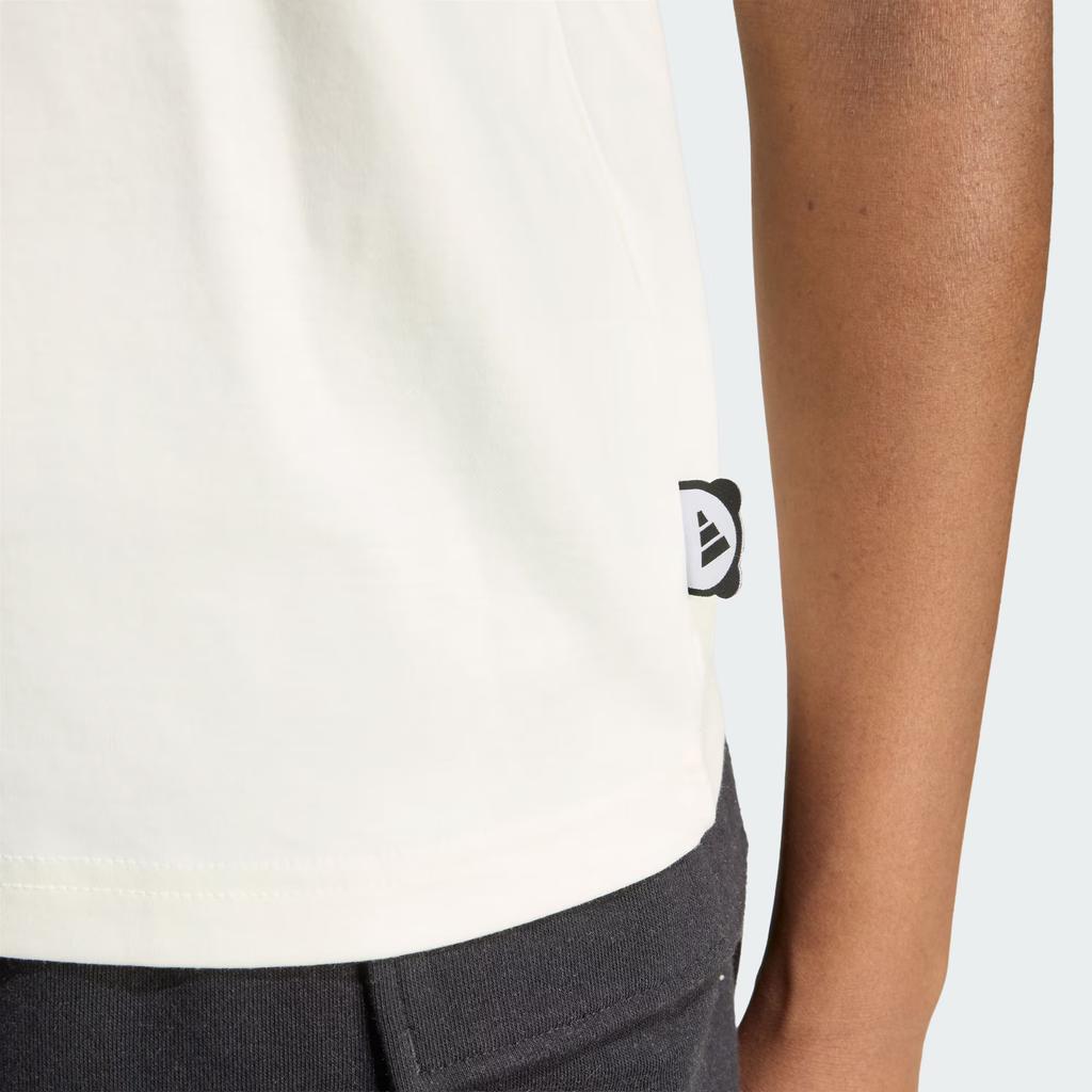 Adidas T Shirts Women's Jade White Crew Neck Moderate KB7214