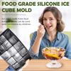 1Set Silicone Large Ice Cube Trays with Lids Easy-Release Stackable Molds for Juice Coffee Freezer Storage Kitchen Tool Set 6