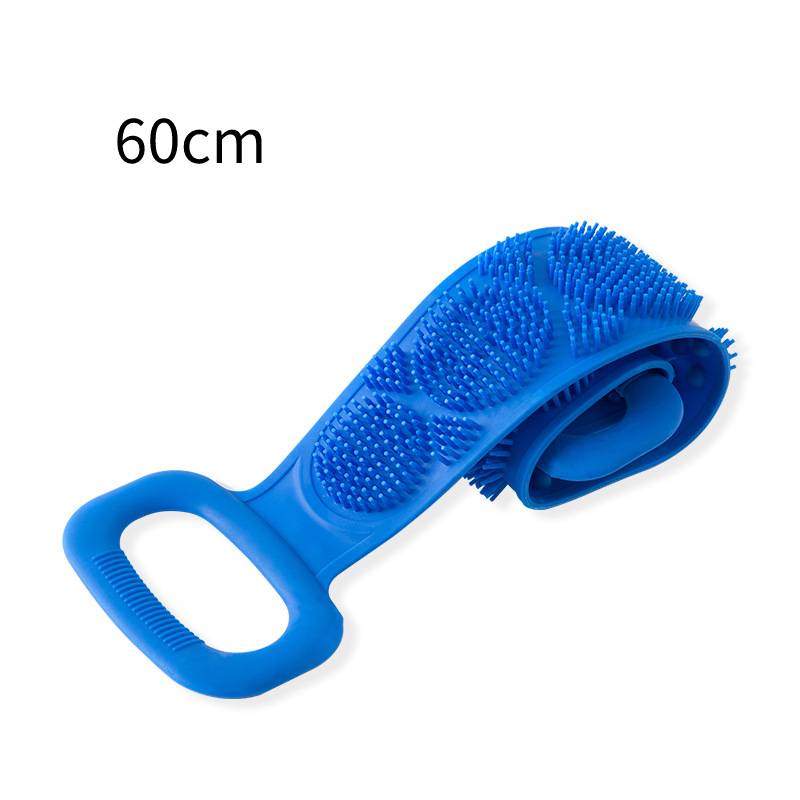 Bath Towel Silicone Exfoliating Double-sided Bath Cleaning Brush Rub Back Towel Bath Rub Back Massage Strip Bathroom Supplies