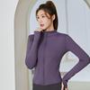 Winter Long-sleeved Running Fitness Plus Fleece Yoga Top Women's Tight-fitting Slimming Thickened Sports Jacket