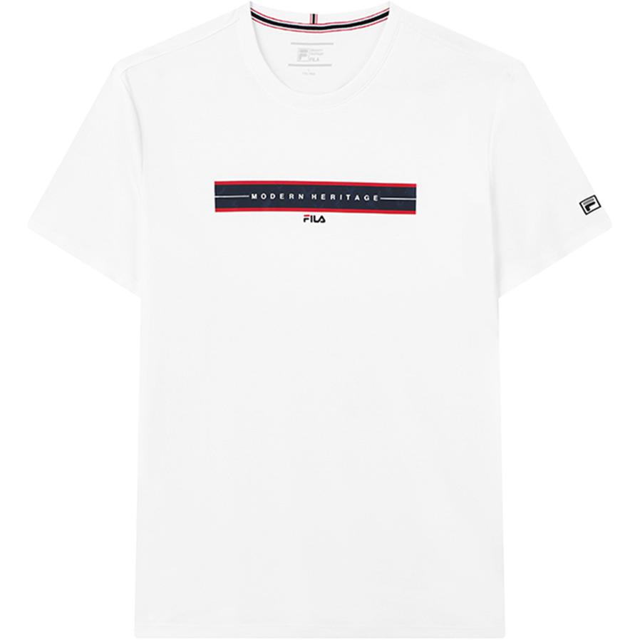 New FILA T Shirt Men's Standard White F11M131120F-WT